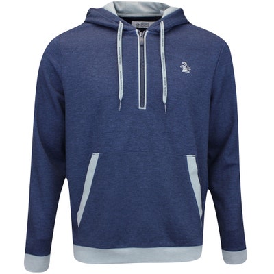Original Penguin Golf Pullover - Aquapel Hoodie QZ - Black Iris AW24