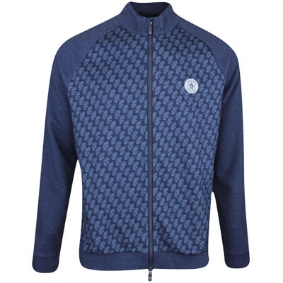 Original Penguin Golf Jacket - Knitted Track FZ - Black Iris AW24