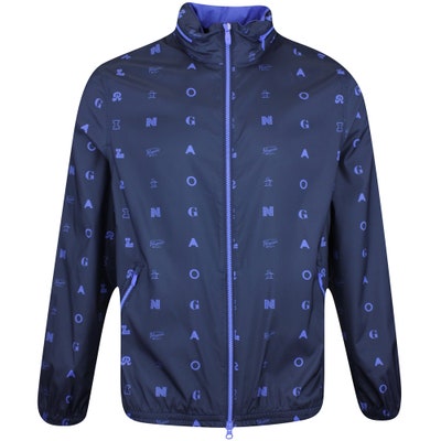 Original Penguin Golf Jacket - All Over Icon Hoodie - Black Iris AW24