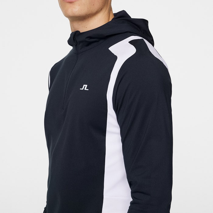 J.Lindeberg Golf Pullover - Lukas QZ Hoodie - JL Navy AW24