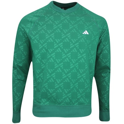 adidas Golf Jumper - TOUR Embossed Crew Neck - Collegiate Green AW24