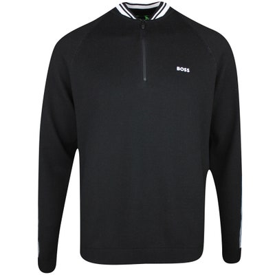 BOSS Golf Jumper - K Tape QZ - Black SP25