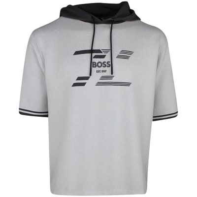 BOSS Golf Jumper - Short Sleeve Knit Hoodie - Micro Chip SP25