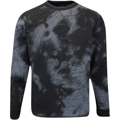 BOSS Golf Pullover - Salbion Crew Neck - Black WI24