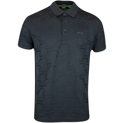 BOSS Golf Shirt - Paddy Hexa Print Reg. Fit - Black SP25