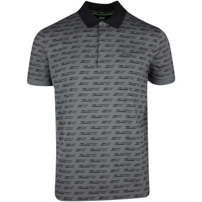 BOSS Golf Shirt - Paddy Tape AO Print Reg. Fit - Asphalt SP25