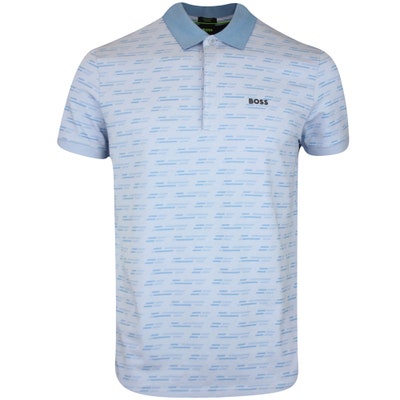 BOSS Golf Shirt - Paddy Tape AO Print Reg. Fit - Forever Blue SP25