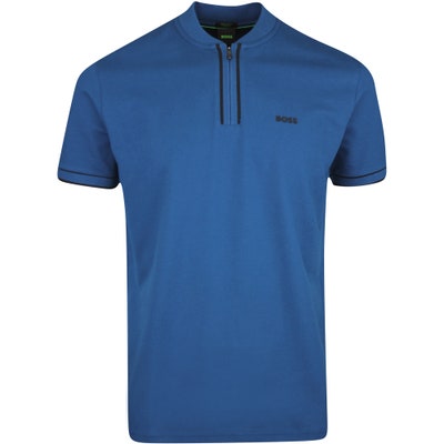 BOSS Golf Shirt - Pariq QZ Regular - Poseidon WI24