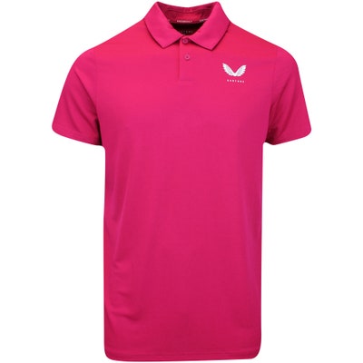 Castore Golf Shirt - Pinnacle Engineered Knit Polo - Magenta AW24