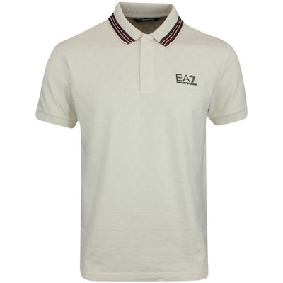 EA7 Golf Shirt - Pro Jacquard Polo - Silver Birch AW24
