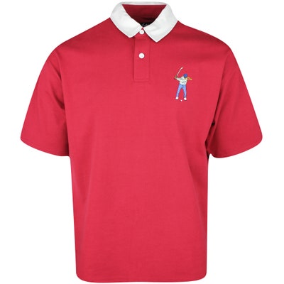 Eastside Golf Shirt - Heavyweight Rugby Polo - M-Red AW24