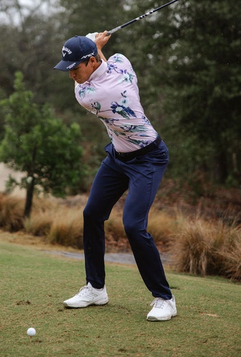 Erik van Rooyen - Pink Greyson Golf Shirt - Masters Thursday 2024