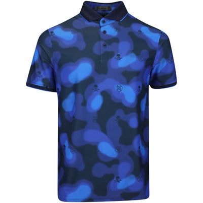 G/FORE Golf Shirt - Blur Icon Camo Tech Pique - Twilight FA24