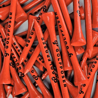 Golfposer GP Golf Tees - Zesty Orange - Pack of 50