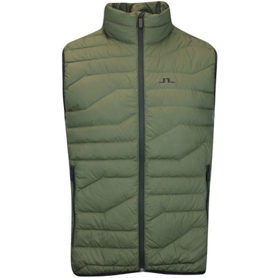 J.Lindeberg Golf Gilet - Cliff Light Down Vest - Forest Green AW24