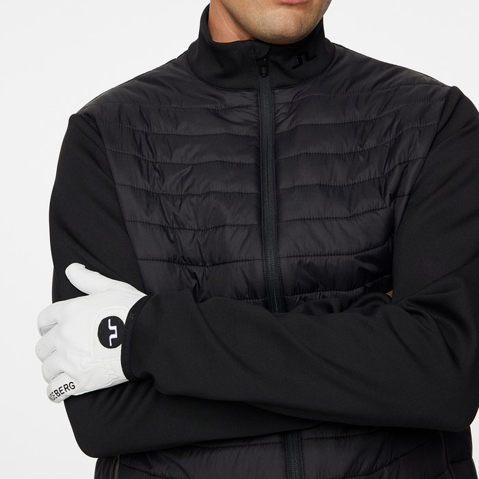 J.Lindeberg Golf Jacket - Holden Quilt Hybrid FZ - Black AW24