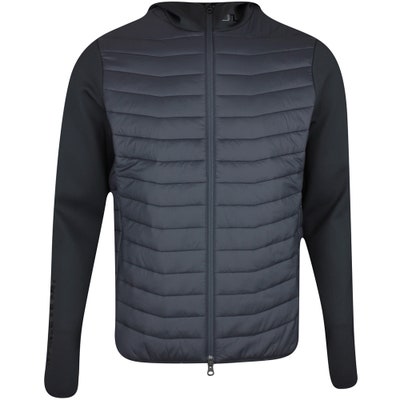 J.Lindeberg Golf Jacket - Holden Quilt Hybrid Hoodie - Black AW24
