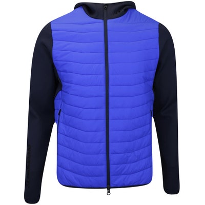 J.Lindeberg Golf Jacket - Holden Quilt Hybrid Hoodie - Club Blue AW24