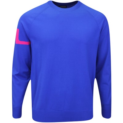 J.Lindeberg Golf Jumper - Gusten Tech Knit Crew - Club Blue AW24