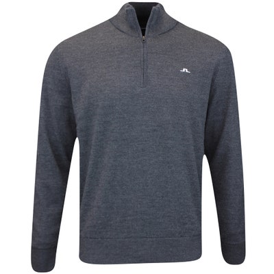 J.Lindeberg Golf Jumper - Jeffrey Windbreaker QZ - Dark Grey Mel. AW24