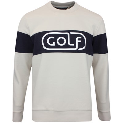 J.Lindeberg Golf Jumper - Kameron Crew Neck Sweater - Moonbeam AW24