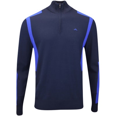 J.Lindeberg Golf Jumper - Kendrick Tech Knit QZ - JL Navy AW24
