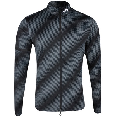 J.Lindeberg Golf Mid Layer - Heath Print FZ Mid - Comb Black PS25