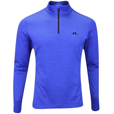 J.Lindeberg Golf Pullover - Destry QZ Mid - Club Blue Mel. AW24