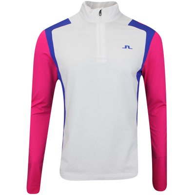 J.Lindeberg Golf Pullover - Lukas QZ Mid - Pink Peacock AW24