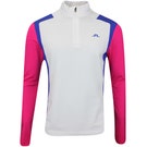 J.Lindeberg Golf Pullover - Lukas QZ Mid - Pink Peacock AW24