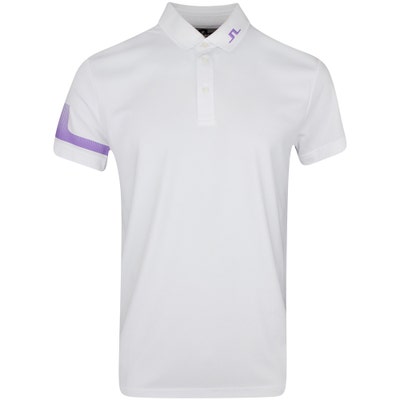 J.Lindeberg Golf Shirt - Heath Regular Fit - White PS25