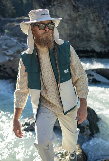 Malbon Golf - Outdoors Club - Green Ivory Vest 2024