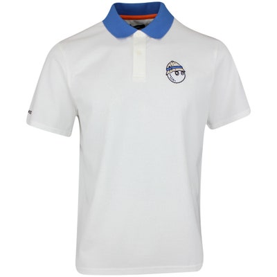 Malbon Golf Shirt - Fishing Buckets Pique Polo - White AW24