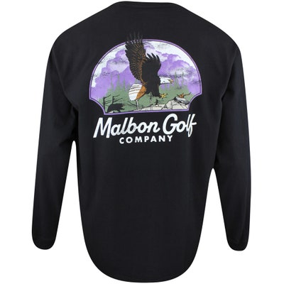 Malbon Golf T-Shirt - Eagle LS Tee - Black AW24