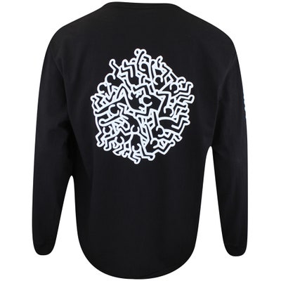 Malbon Golf T-Shirt - Keith Haring LS Tee - Black AW24