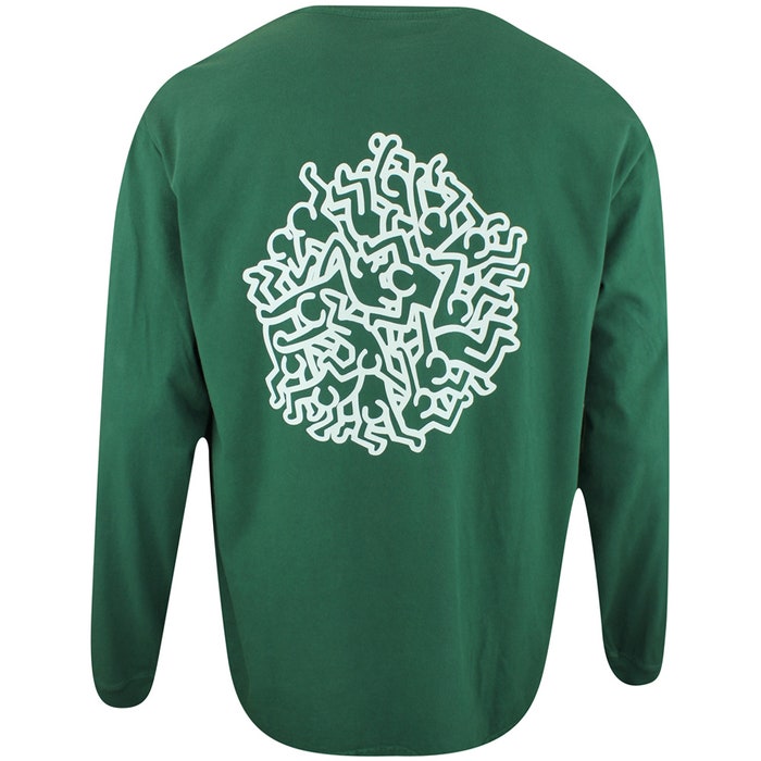 Malbon Golf T-Shirt - Keith Haring LS Tee - Green AW24