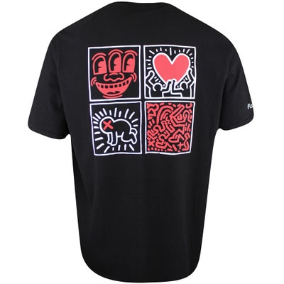 Malbon Golf T-Shirt - Keith Haring Pocket Tee - Black AW24