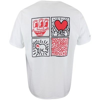 Malbon Golf T-Shirt - Keith Haring Pocket Tee - White AW24
