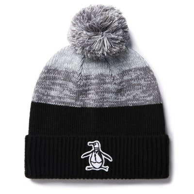 Original Penguin Golf Hat - Rib Cuff Pom Beanie - Caviar AW24