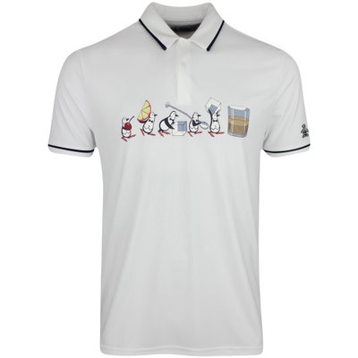 Original Penguin Golf Shirt - Bar Back Oxford Polo - Bright White AW24
