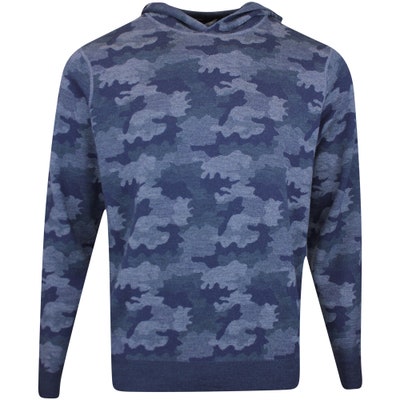 Peter Millar Golf Pullover - Reversible Hoodie - Navy Camo AW24