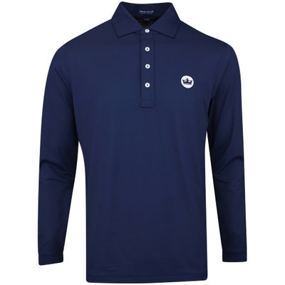 Peter Millar Golf Shirt - Soul LS Performance Polo - Navy AW24