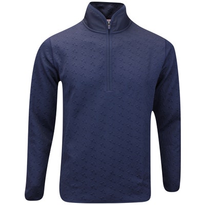 PUMA Golf Pullover - AP Jacquard QZ - Deep Navy AW24