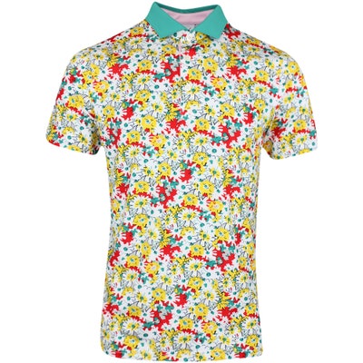 PUMA Golf Shirt - AP Floral Polo - Pele Yellow SS24