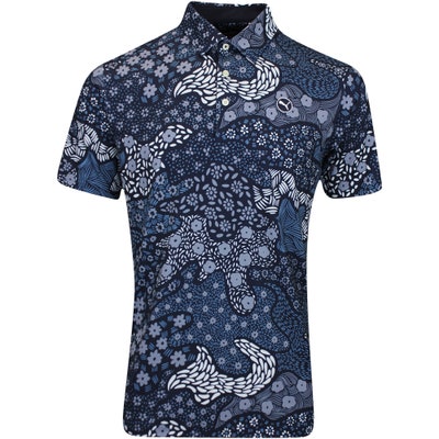 PUMA Golf Shirt - Cloudspun Bloom Camo Polo - Deep Navy AW24