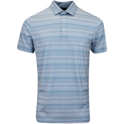 PUMA Golf Shirt - MATTR Fair Isle Micro Polo - Blue Horizon AW24