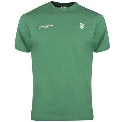 PUMA Golf T-Shirt - QUIET GOLF Modern Graphic Tee - Deep Forest SS24