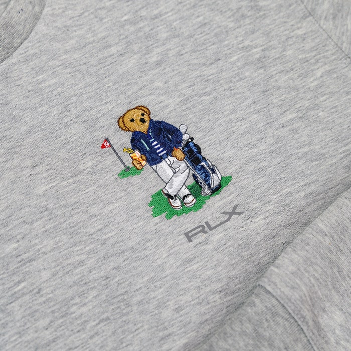 RLX Golf Jumper - Bear Logo Crew Neck LC - Andover Heather AW24