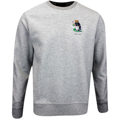RLX Golf Jumper - Bear Logo Crew Neck LC - Andover Heather AW24