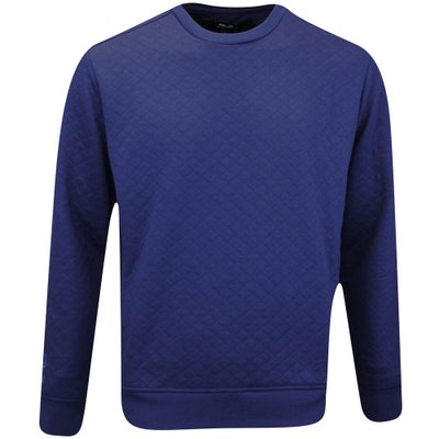 RLX Golf Jumper - Quilted Tech Crew Neck - Refined Navy AW24